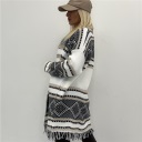 cardigan senza bottoni etnico